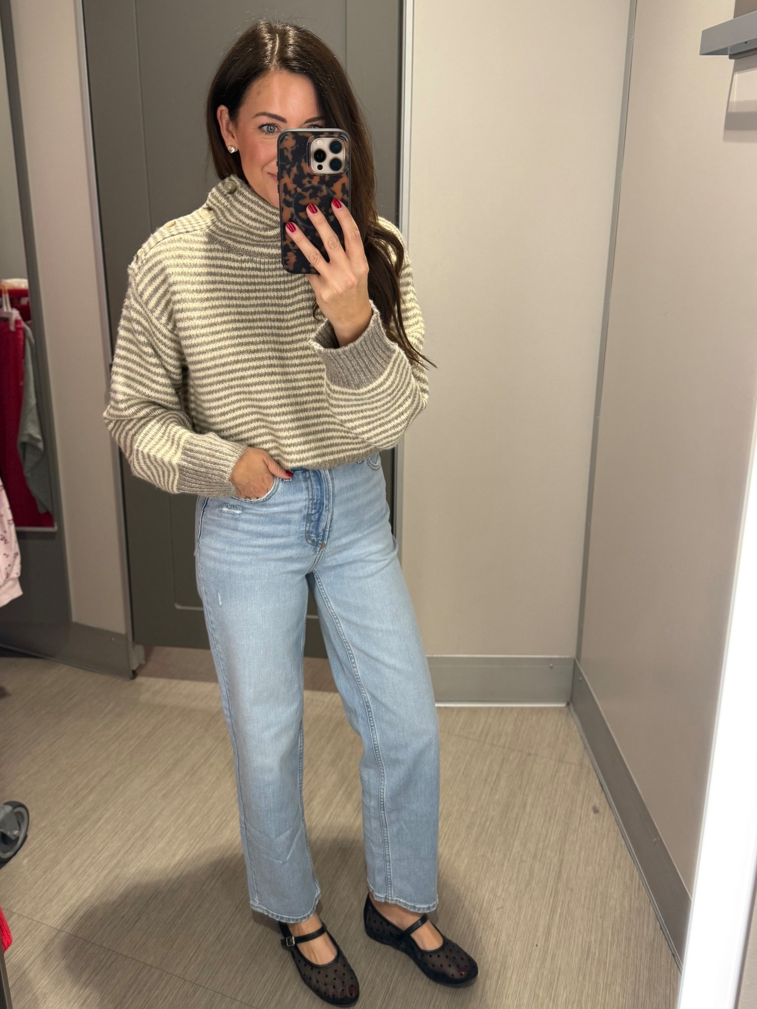 New target jeans in a 2 regular & small sweater

#LTKFindsUnder50 #LTKHoliday #LTKFindsUnder100