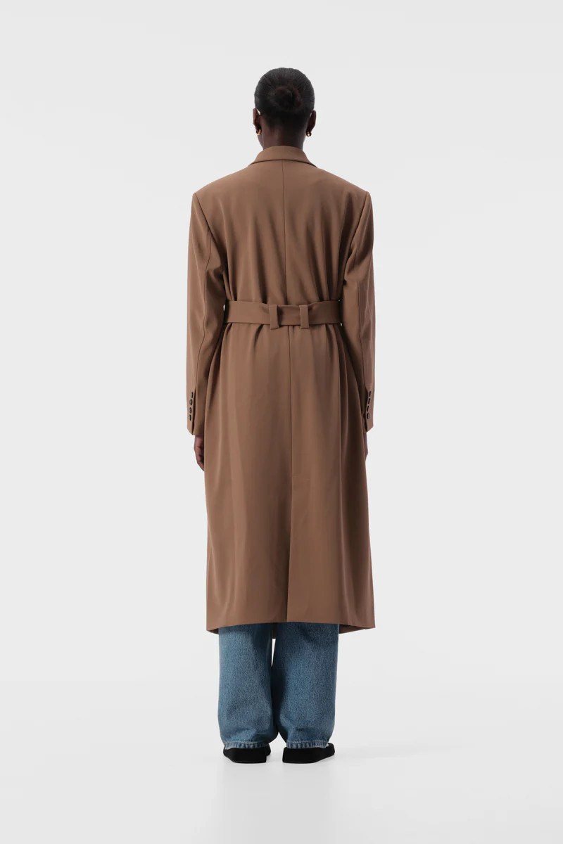 Raquel Coat Dark Taupe | Elka Collective