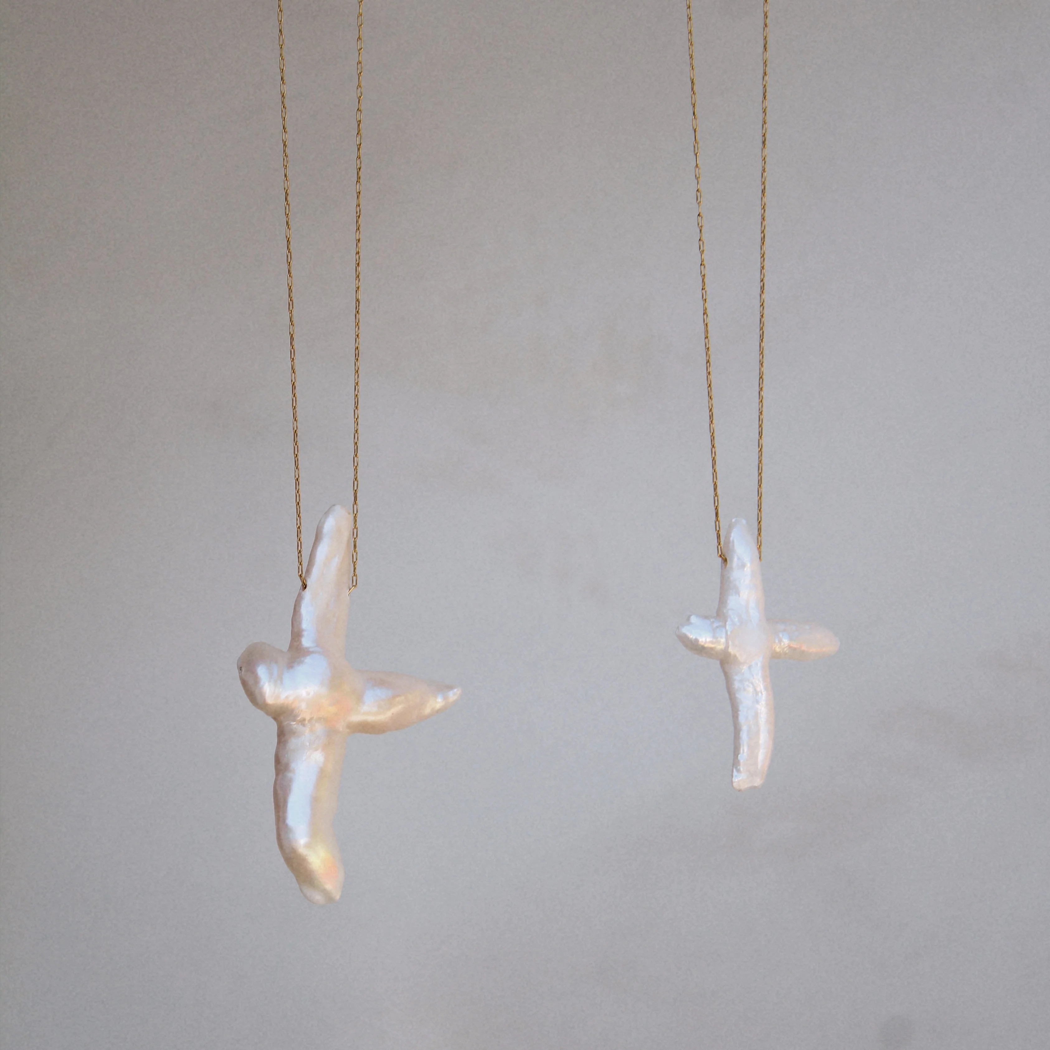 Pearl Cross Necklace | Joiana Jewelry