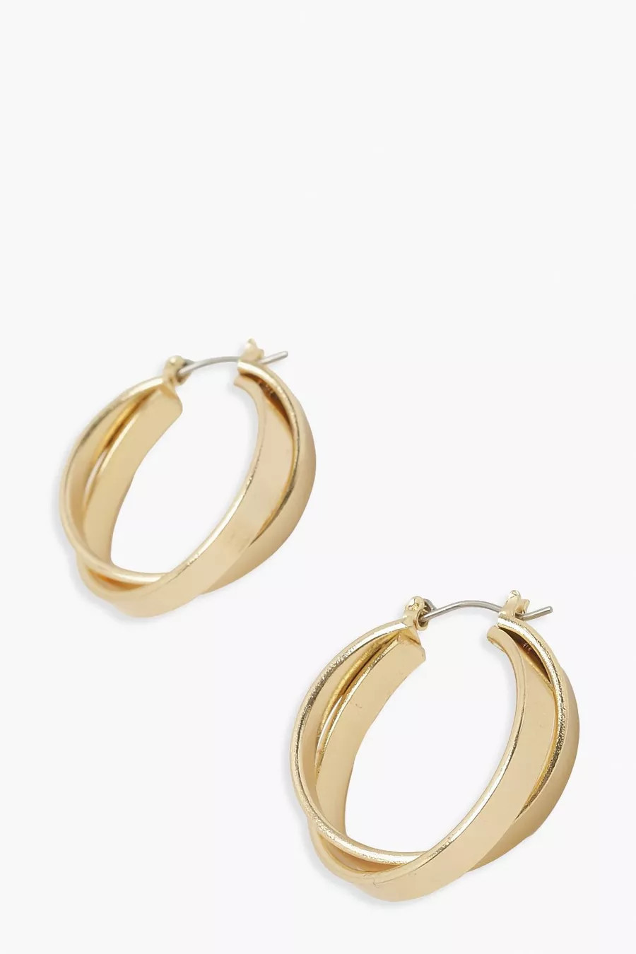 Double Loop Hoop Earrings | boohoo (US & Canada)