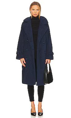 LAMARQUE Malani Coat in Navy from Revolve.com | Revolve Clothing (Global)