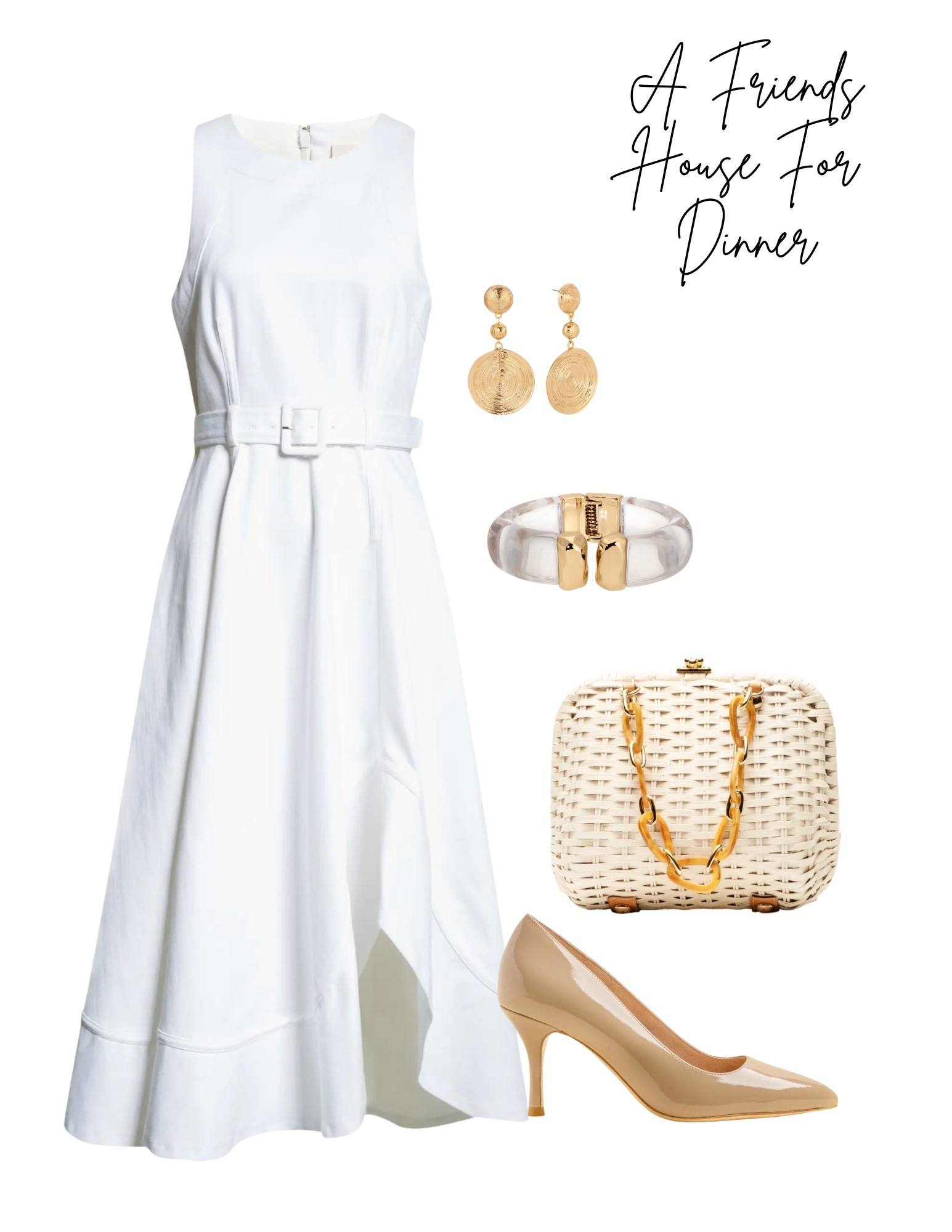 We are obsessed with this beautiful white dress from Cinq A Sept!! 
We paired it with some neutral accessories but thought it would look beautiful with a snakeskin pump or even red!!!❤️

#LTKOver40 #LTKSeasonal