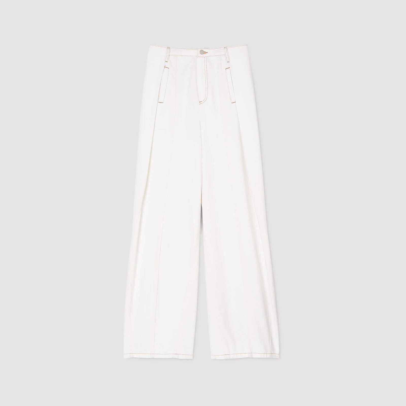 Topstitched wide-leg jeans | Sandro US | Sandro-Paris US