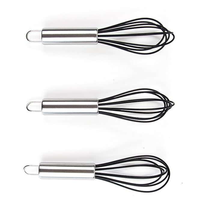 Hair Color Whisk - Set of 3 - Hair Color Mixer - Silicone with Stainless Steel Handle - Salon Hai... | Amazon (US)