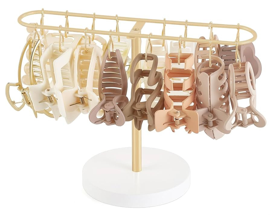 Mkono Metal Claw Clip Organizer Hair Claw Holder for Women and Girls Accessory Storage Display St... | Amazon (US)