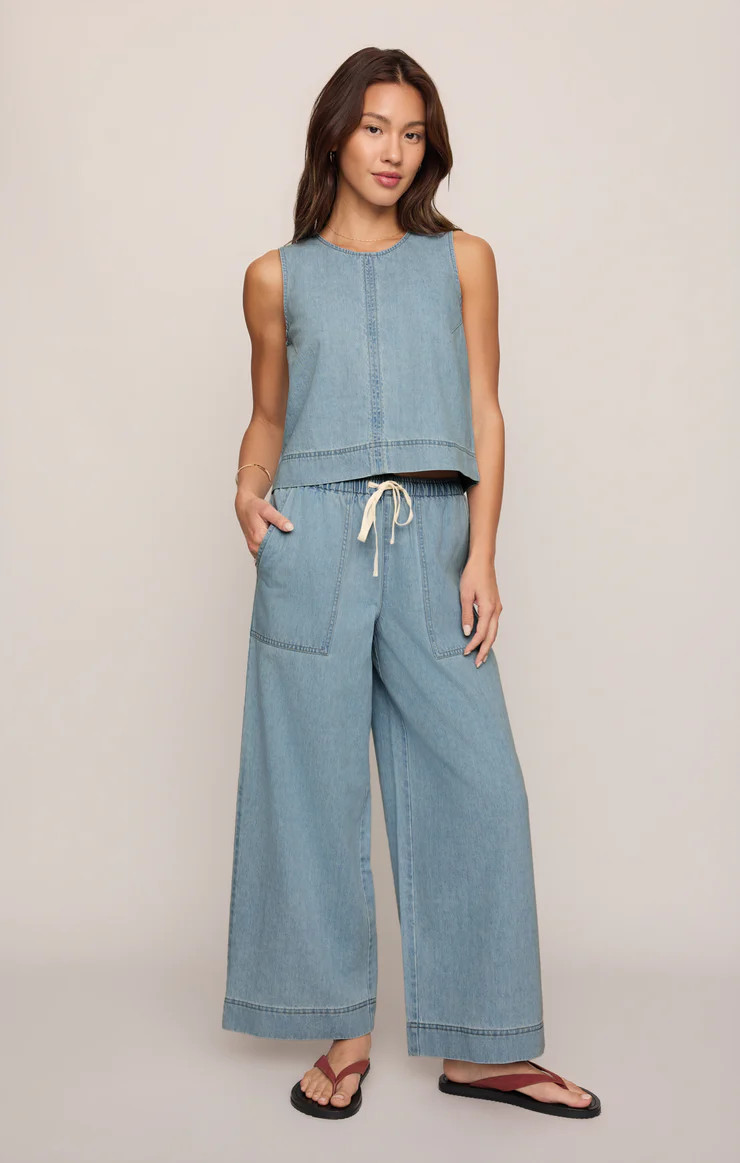 Sun Seeker Denim Cropped Tank | Z Supply