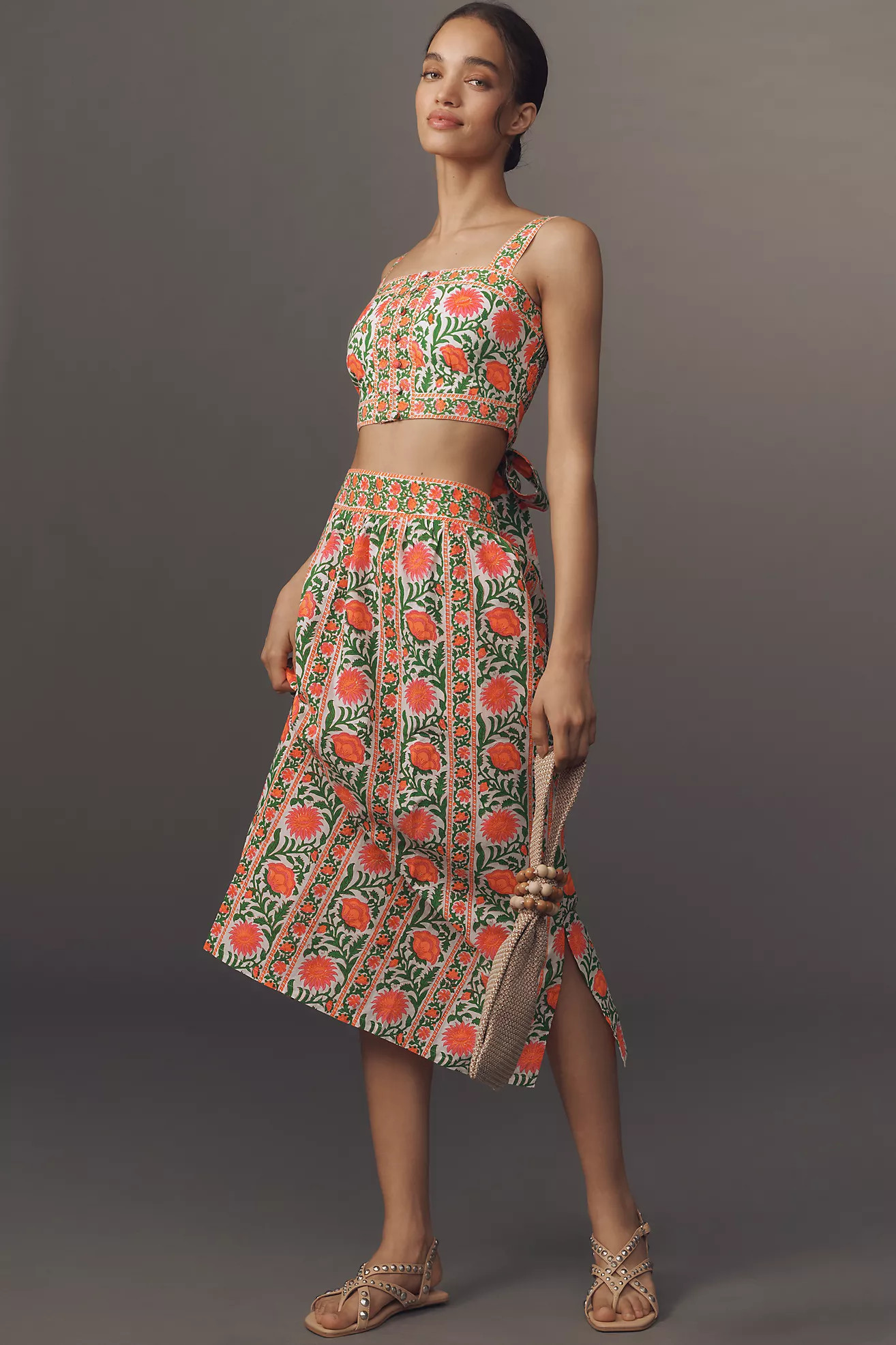 Pink City Prints Immy Midi Skirt | Anthropologie (US)