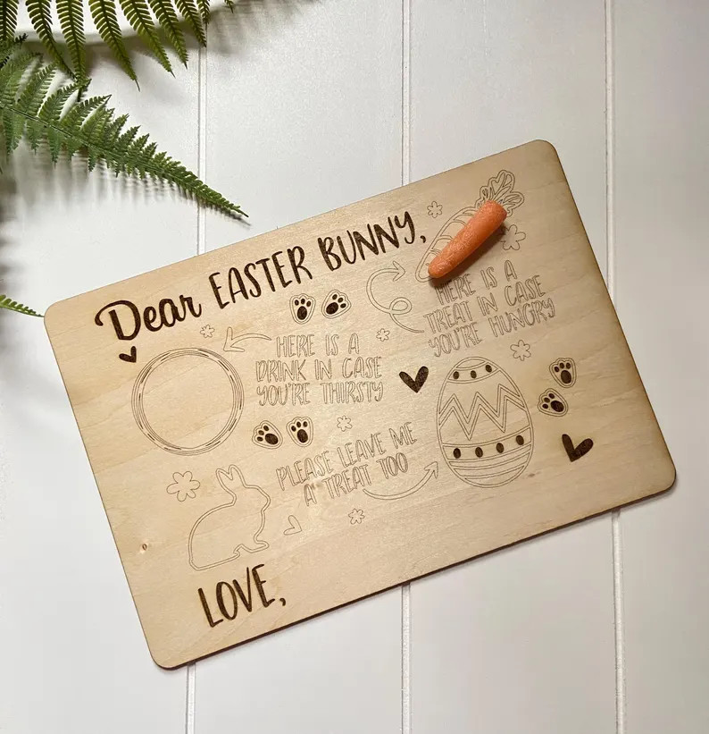 Personalized Easter Bunny Treat Board | Easter Bunny Tray | Easter Decor | Easter Bunny | Easter ... | Etsy (US)