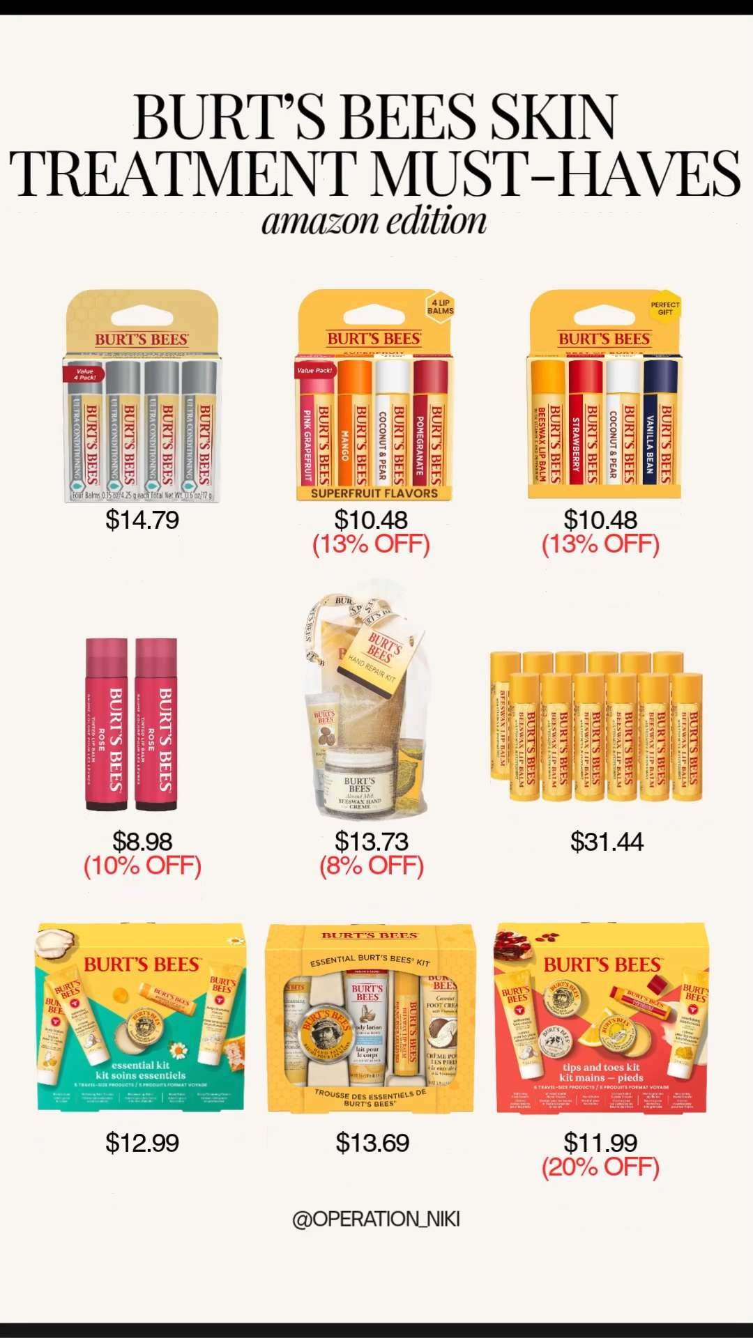 Ready to level up your glow? These Burt’s Bees skin treatment must-haves are my go-to essentials for a healthy, radiant complexion. 🐝✨ Whether you are looking for natural skincare solutions or focused on barrier repair, these products are total game-changers for your daily routine.

I love how these formulas keep my skin feeling hydrated, refreshed, and balanced all day long. It is the perfect, clean way to elevate your self-care ritual and achieve that effortless, healthy glow. ☁️🌿

Follow for more @OPERATION_NIKI on IG, TikTok, & Facebook

#BurtsBees #CleanBeauty #SkincareRoutine #HealthySkin #NaturalSkincare #SelfCareDaily #OperationNiki #AmazonBeauty #SkinTreatment #GlowUp #MorningReset #SkincareEssentials #BeautyFavorites 

 #LTKselfcare #LTKSaleAlert #LTKBeauty