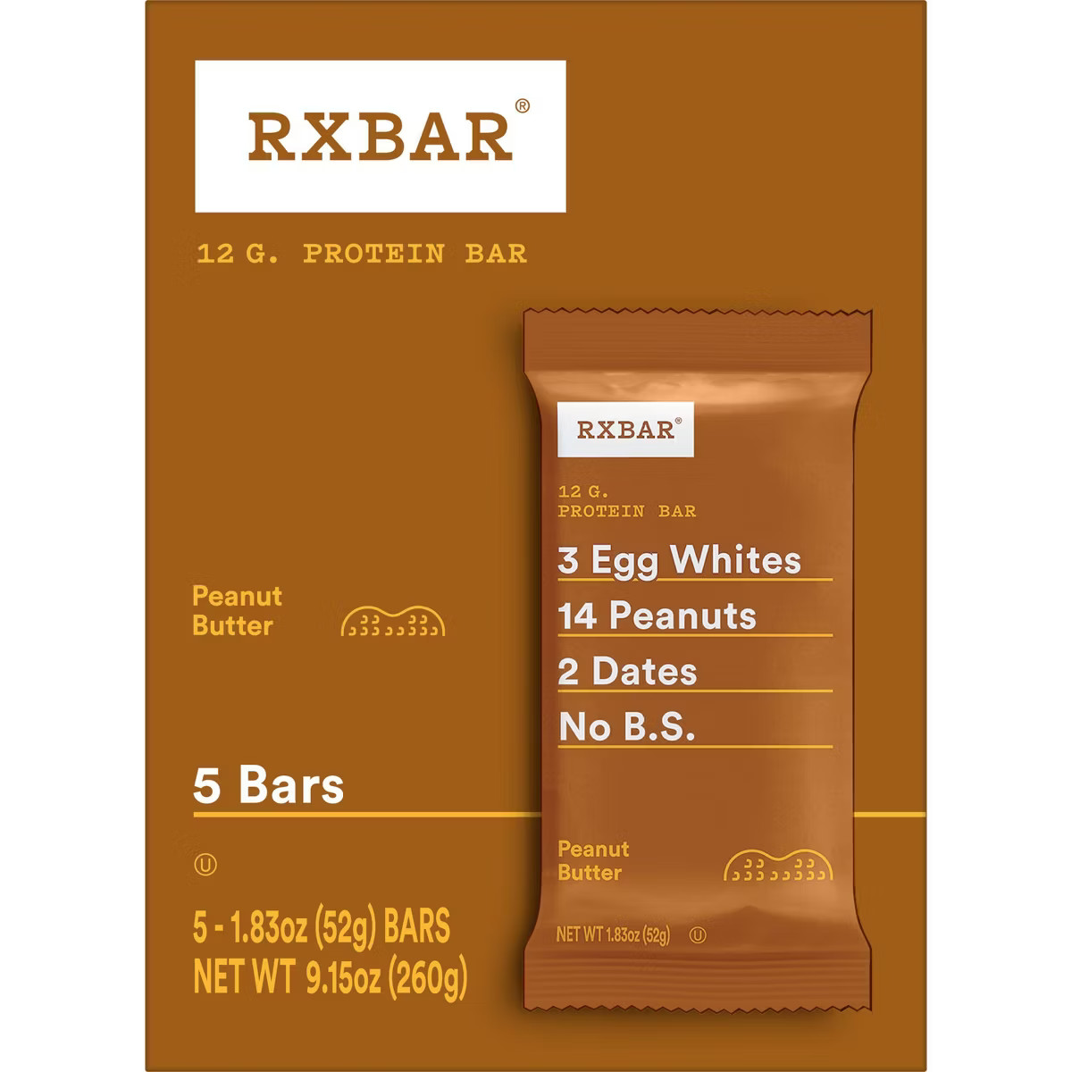RXBAR Peanut Butter Protein Bars - 5ct/9.15oz | Target