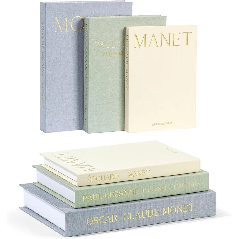 Set of 3 Decorative Books for Home Decor, Linen Faux Books for Coffee Table, Bookshelf or Mantel,... | Walmart (US)