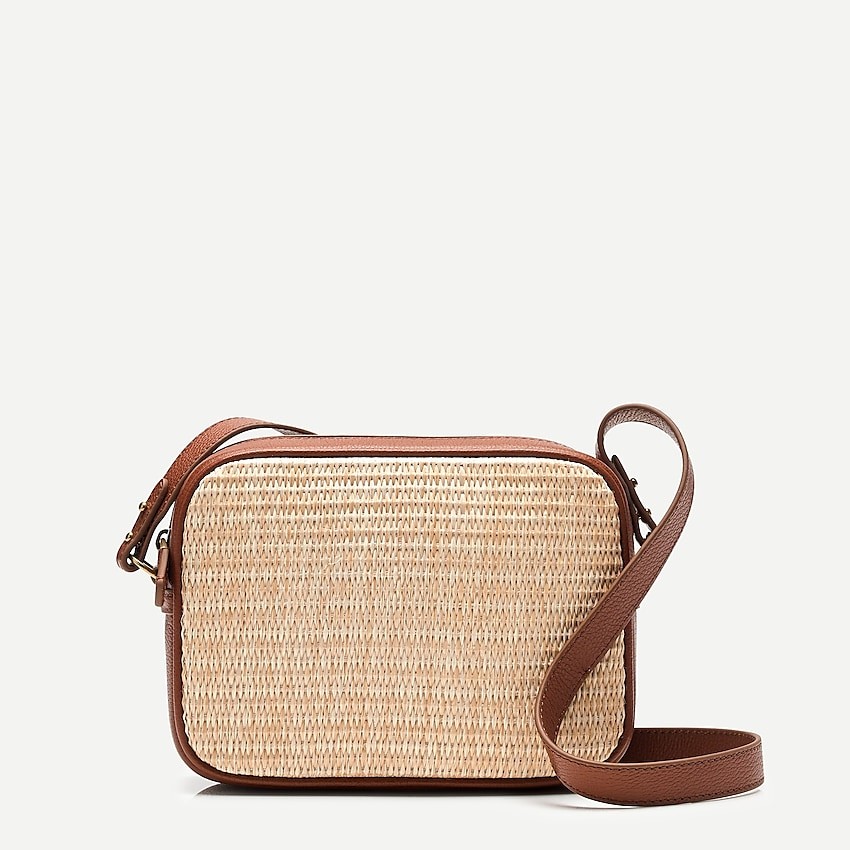 Camera bag in raffia | J. Crew US