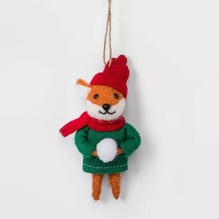 Wool Snowball Fox Christmas Ornament - Wondershop™ | Target