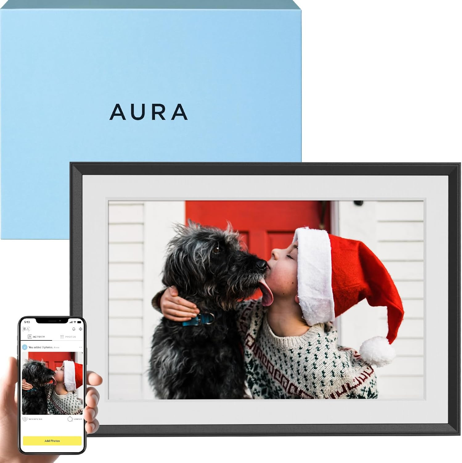 Aura Digital Picture Frame - 10.1" HD Mat Display | Wirecutter's Best Digital Frame for Gifting -... | Amazon (US)