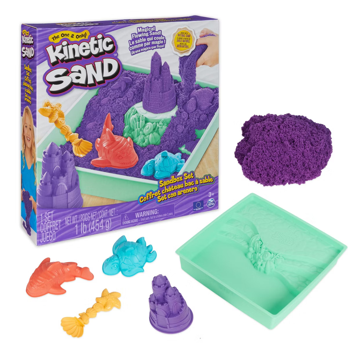 Kinetic Sand Sandbox Set Purple | Target