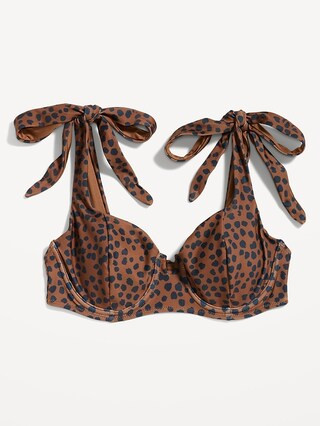 Tie-Shoulder Underwire Bikini Swim Top for Women | Old Navy (US)