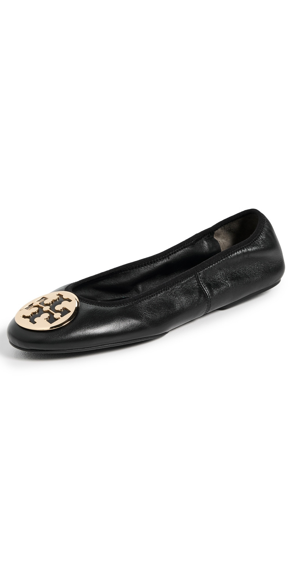 Tory Burch Reva Travel Ballet Flats Perfect Black / Gold 9.5 | Shopbop