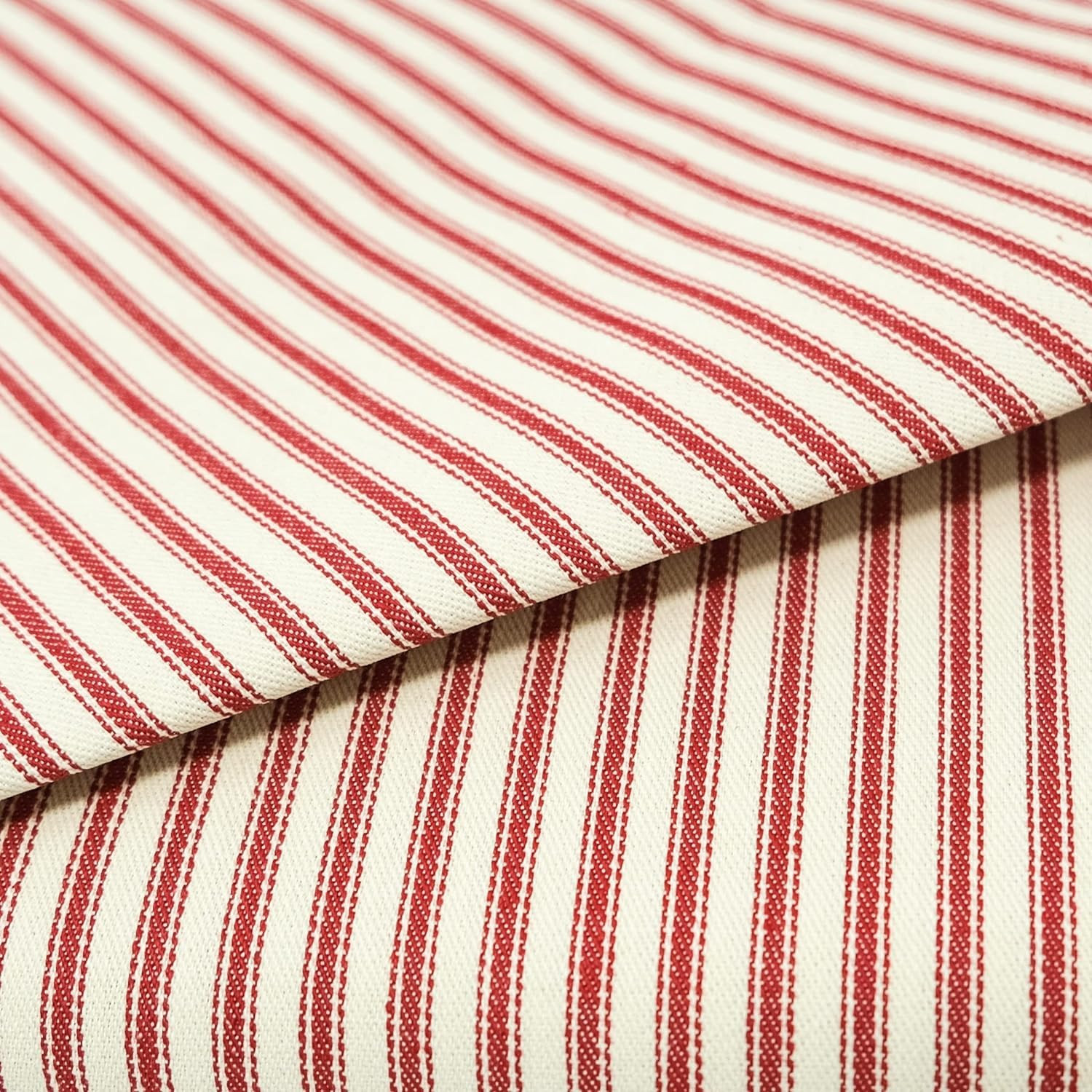 Roc-lon 44/45 Inches Wide 100% Cotton Woven Ticking, Striped Red 5 Yard pre Cut | Amazon (US)