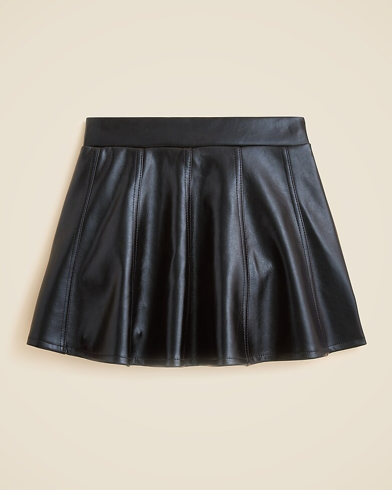 Girls' picture day skirt in faux leather | J. Crew US
