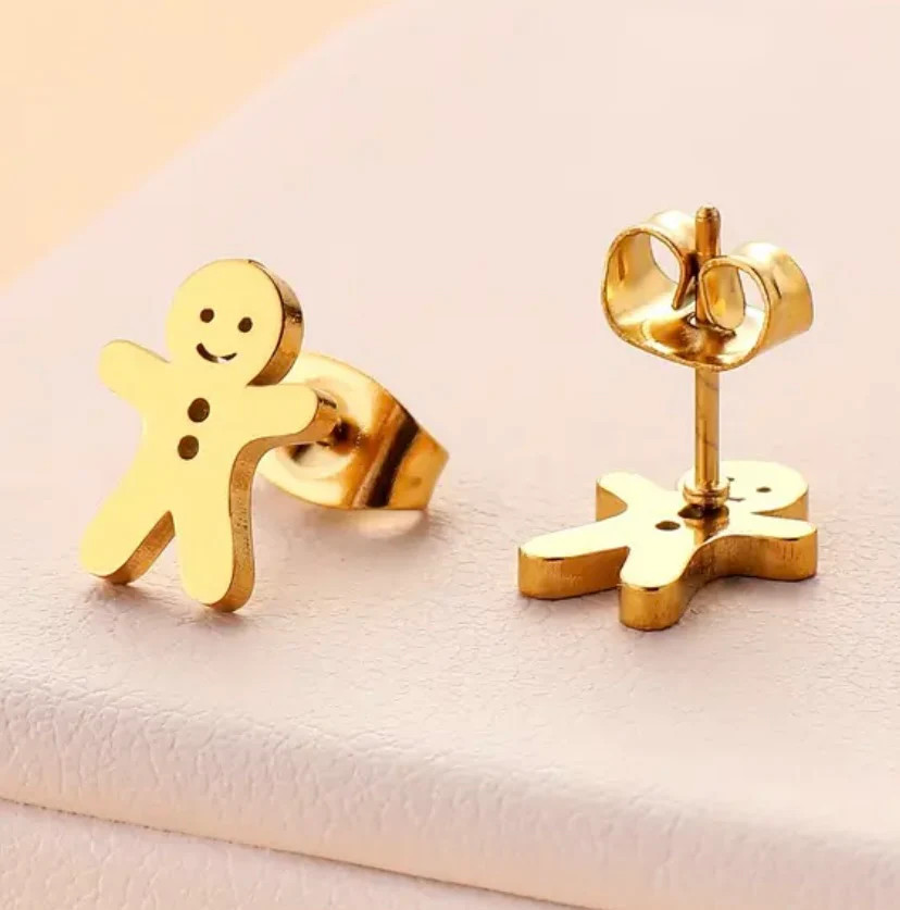 Gold Gingerbread Joy Studs | Erin McDermott Jewelry