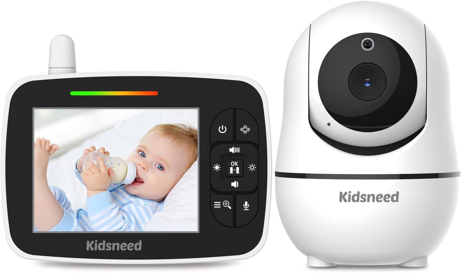 Baby Monitor, 3.5" Screen Video Baby Monitor with Camera and Audio, Remote Pan-Tilt-Zoom , Night ... | Amazon (US)