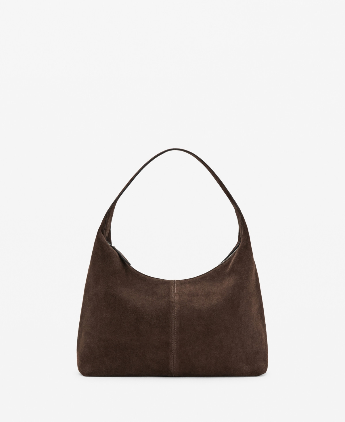 Mango Women's Stitching Suede Shoulder Bag - Brown | Macy's
