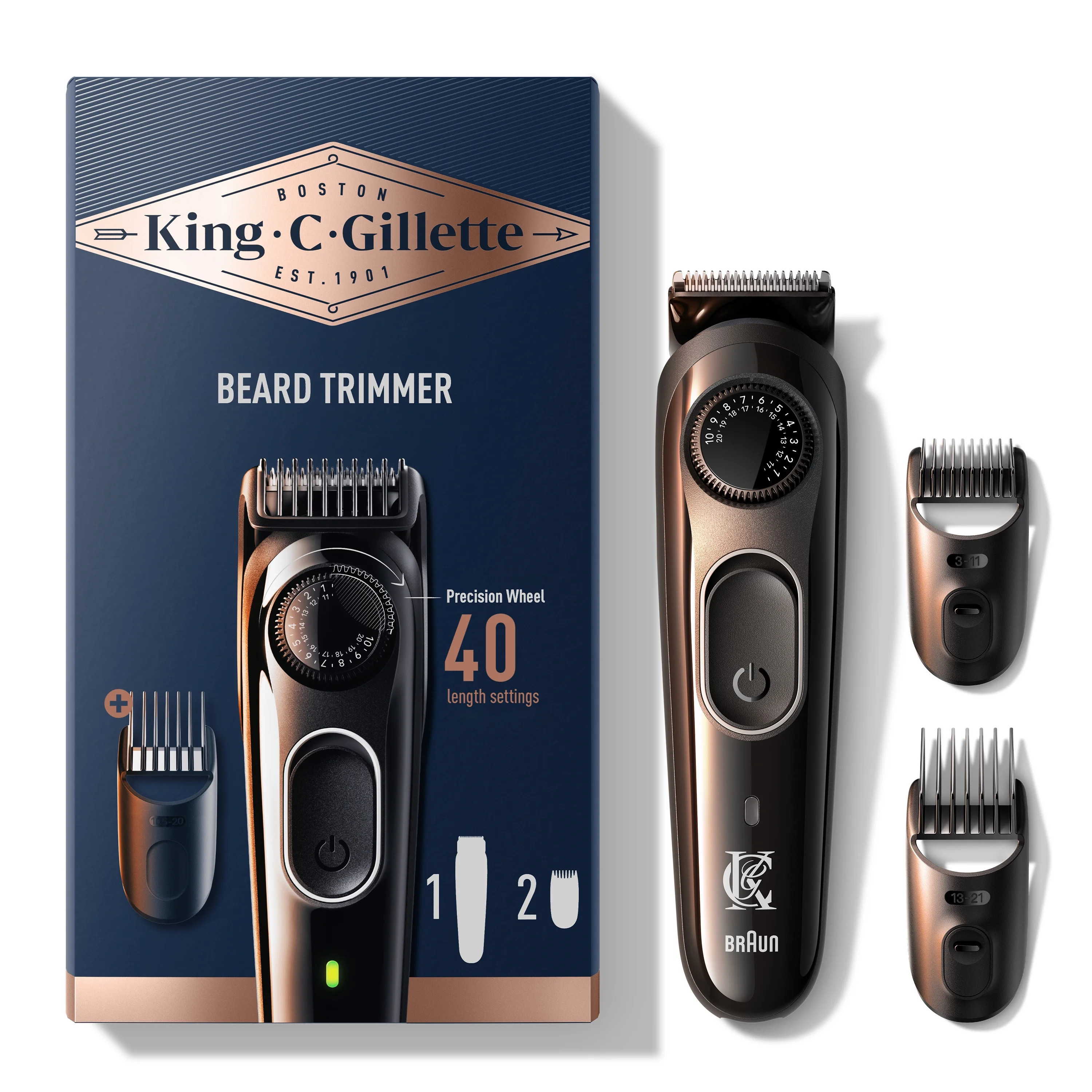 King C. Gillette Cordless Beard Trimmer for Men, Rechargeable - Walmart.com | Walmart (US)