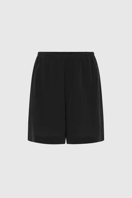Silk Everyday Relaxed Shorts - Black | St. Agni (US, UK, EU)