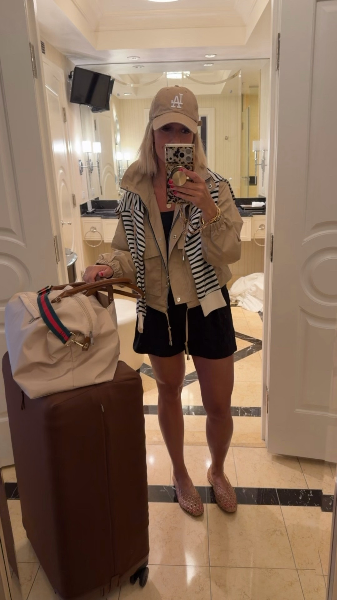 Set medium
Jacket medium
Shoes - got my true size and they run roomy. Size down if between sizes for sure!

#LTKSaleAlert #LTKootd #LTKTravel