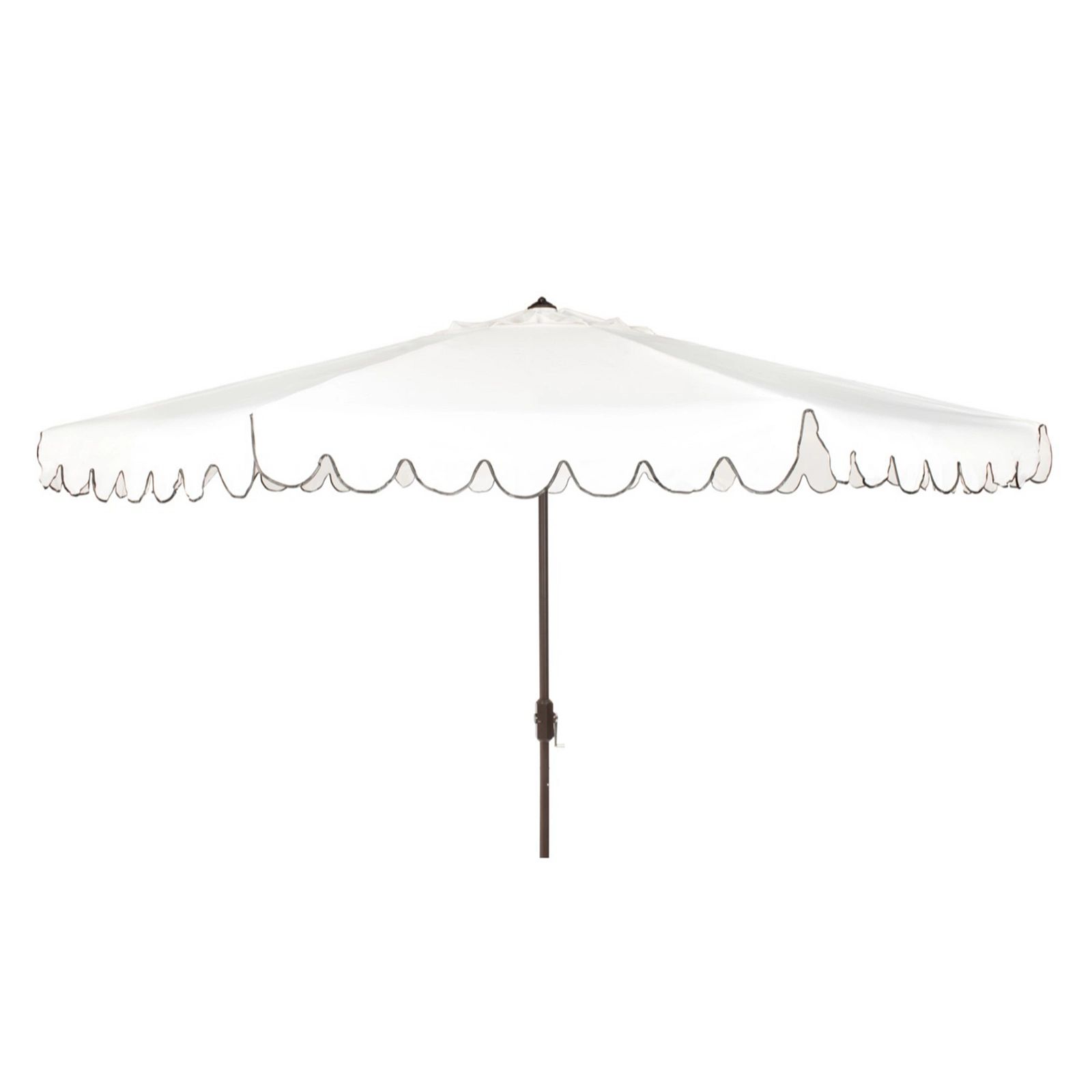 Safavieh Venice Scallop Crank Umbrella, White | Kohl's