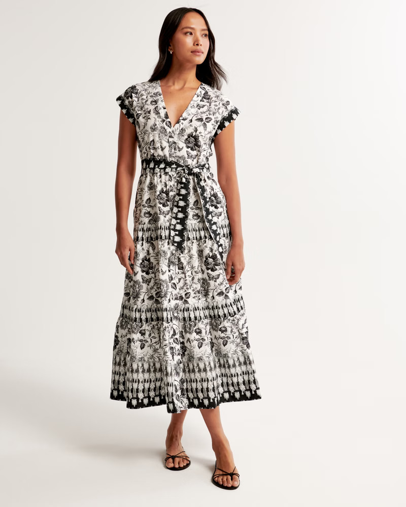 Tie Maxi Dress | Abercrombie & Fitch (US)