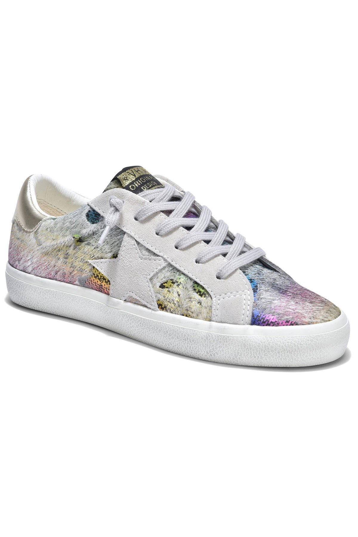 Vintage Havana Runyan Tie Dye Calf Hair Sneakers / Tie Dye Multi / Size 6 | Social Threads