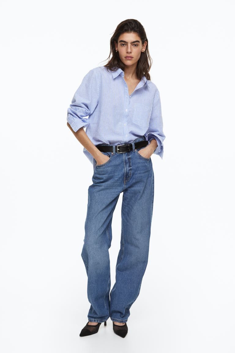 Linen-blend Shirt | H&M (US + CA)