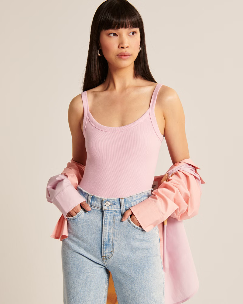 Women's 90s Ribbed Tank Bodysuit | Women's New Arrivals | Abercrombie.com | Abercrombie & Fitch (US)