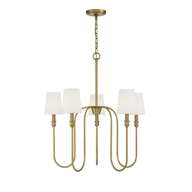 Trade Winds Lighting 5 Light Chandelier In Natural Brass - TW30082-NB | Walmart (US)