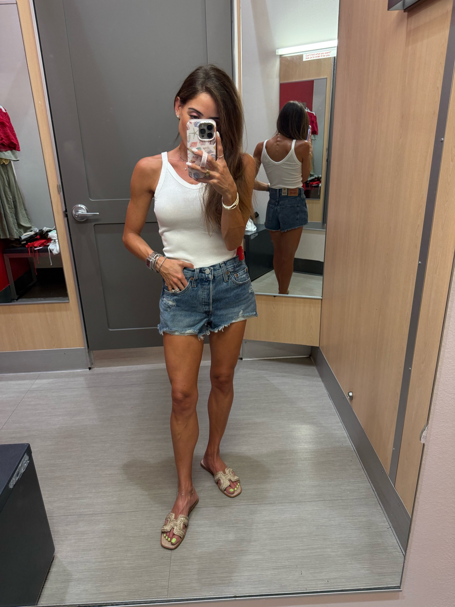 Target white tank size xs denim shorts size 24 affordable summer outfit

#LTKootd #LTKPetite