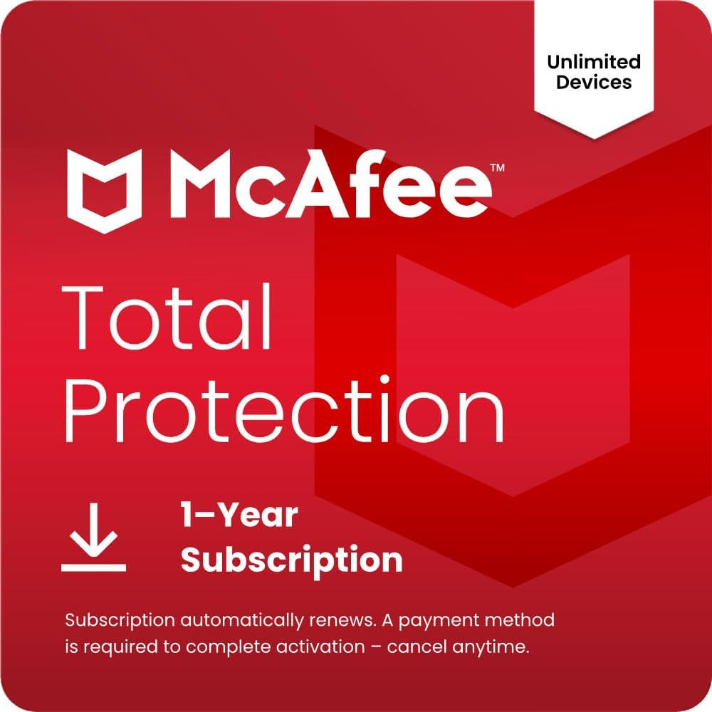 McAfee Total Protection Unlimited Devices 2025 | Security Software Includes Antivirus, Secure VPN... | Amazon (US)
