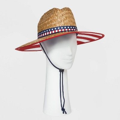 Women's American Flag Straw Lifeguard Hat | Target