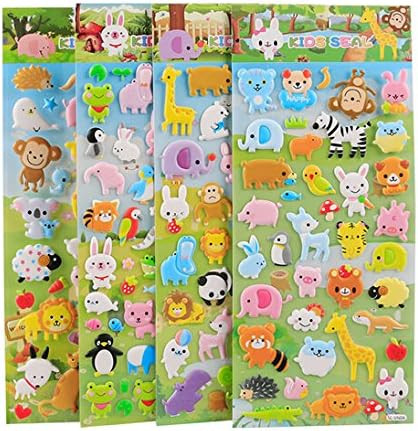 4 Sheets Cute Lovely Puffy DIY Decorative Adhesive Sticker Tape/Kids Craft Scrapbooking Sticker S... | Amazon (US)
