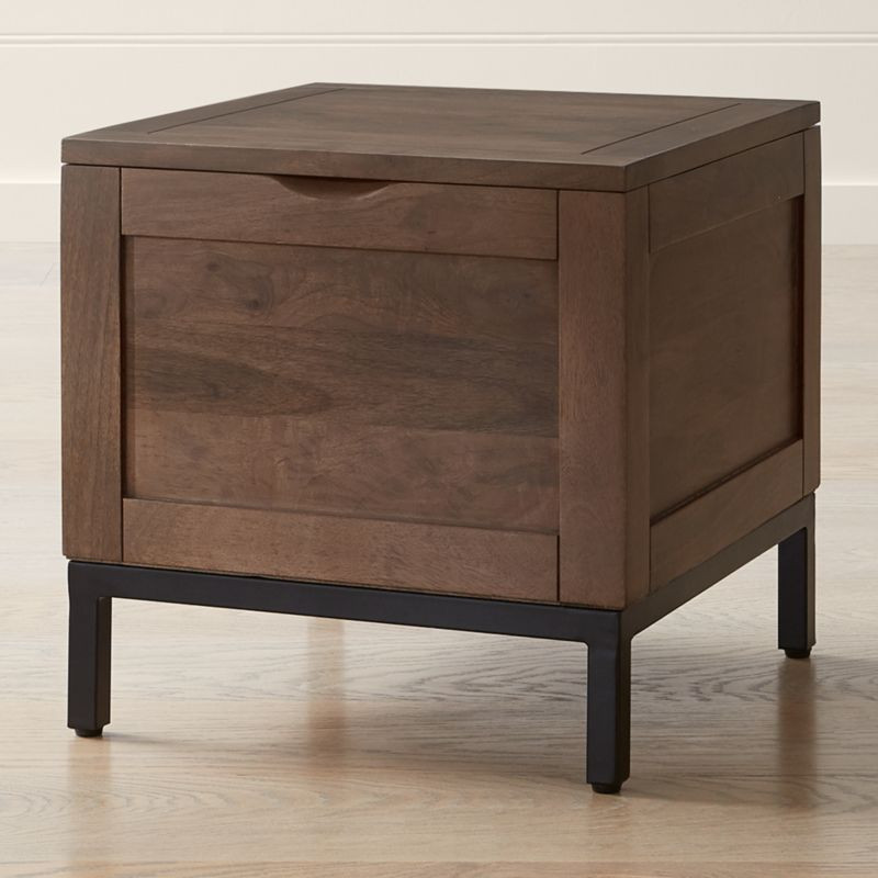 Tucker Grey Side Trunk + Reviews | Crate and Barrel | Crate & Barrel