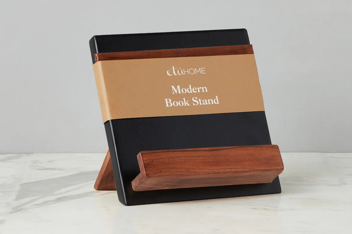 Modern iPad / Cookbook Holder, Black | etúHOME