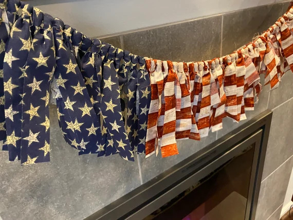 American Flag Garland / Flag Banner / Americana Garland / | Etsy | Etsy (US)