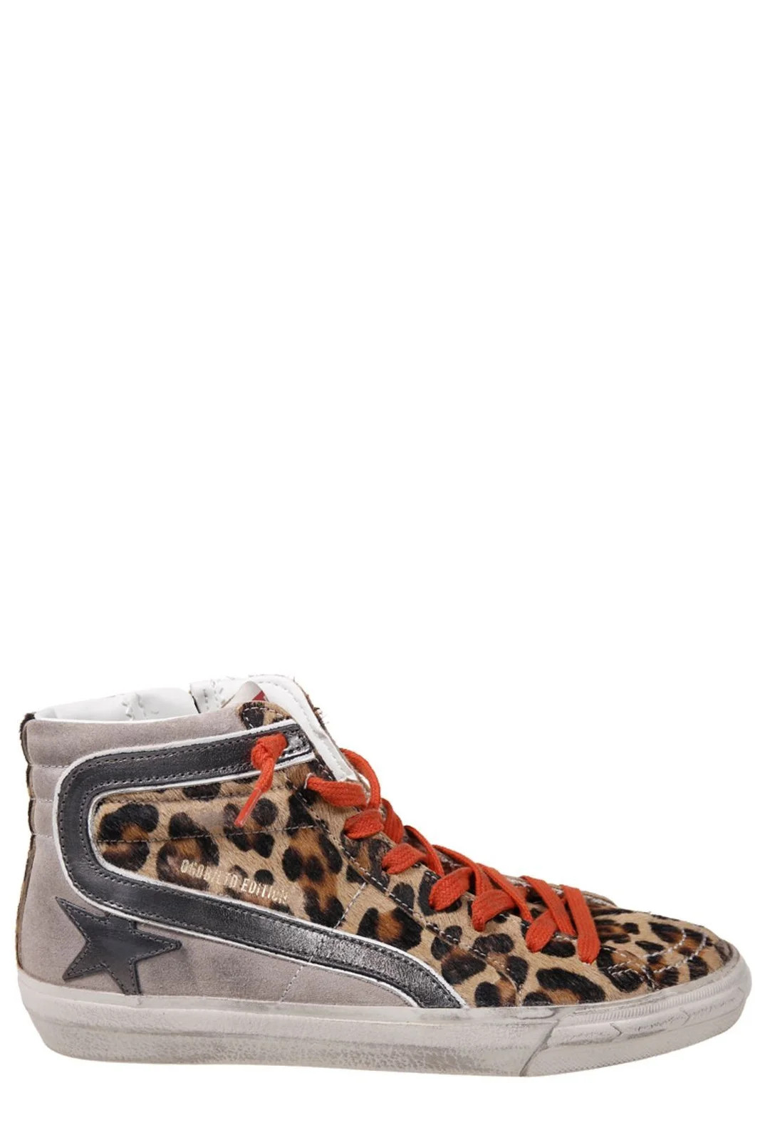 Golden Goose Deluxe Brand Slide LTD Leopard-Print Sneakers | Cettire Global