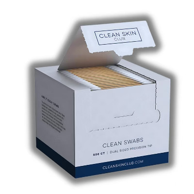 Clean Skin Club Clean Swabs Dual Sides Precision Tip (500 CT)  Fuzz-Free Cotton for Flawless Makeup Application | Target