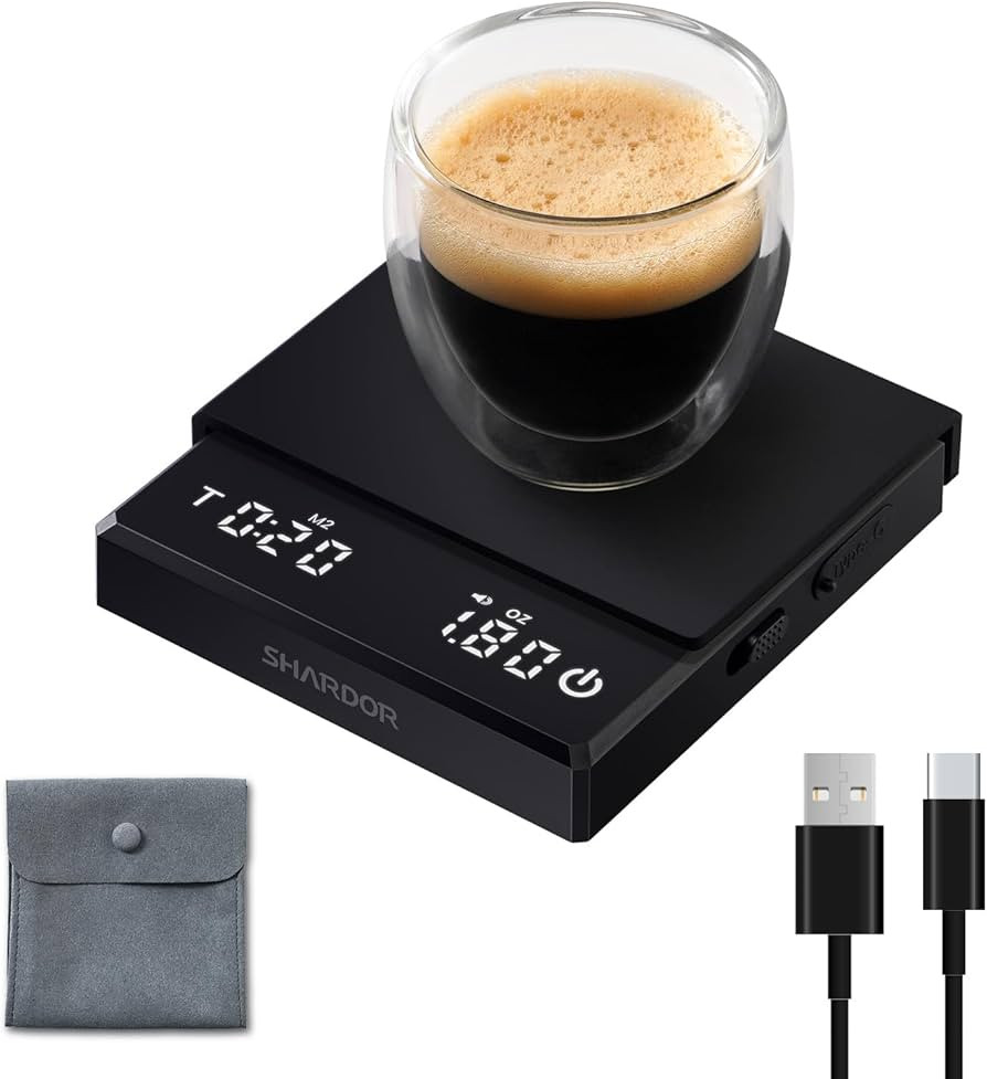 SHARDOR Professional Mini Coffee Scale with Timer 0.01oz High Precision Espresso Pour Over Scale ... | Amazon (US)