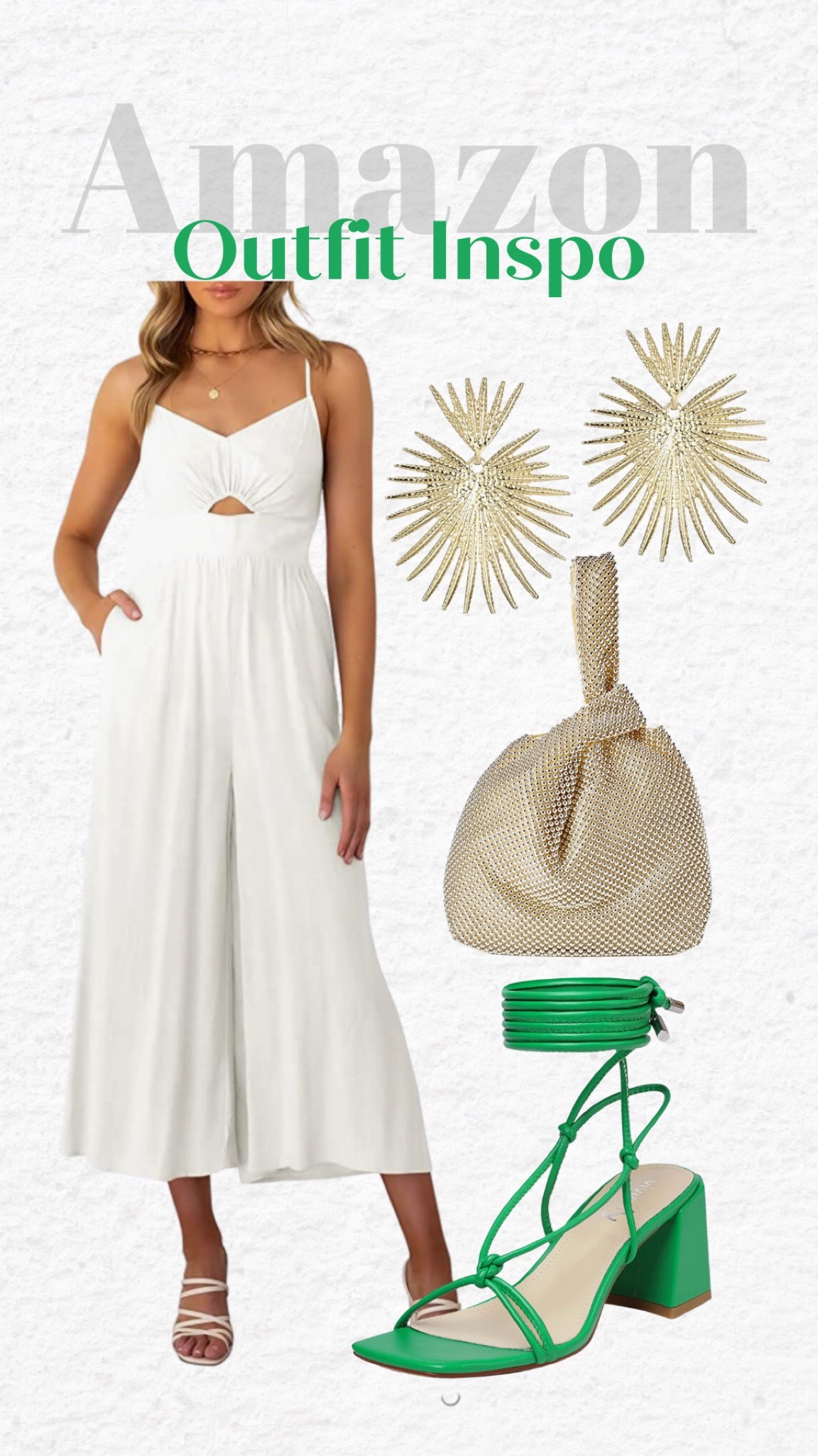 How pretty is this! 

Honeymoon, vacation, spring, date night, honeymoon, clutch, cruise , jumpsuit, green, block heel, statement, gold, earrings, jewelry, white, dress, outfit, bridal, bride, beach, outfit Inspo from amazon, amazon jumpsuits, amazon faves
Heels

 #perfume #earrings #gold #jewelry #luxury #designer #blazer #lipstick #giftguide #fedora #photoshoot #outfits #collages #homedecordKworkwear

#LTKSeasonal
#LTKSale
#LTKFind
#LTKFestival
#LTKbeauty
#LTKbump
#LTKfamily
#LTKitbag
#LTKsalealert
#LTKU
#LTKcurves
#LTKfit
#LTKkids
#LTKshoecrush
#LTKbaby
#LTKhome
#LTKmens
#LTKstyletip
#LTKunder50
#LTKwedding
#LTKswim
#LTKunder100
#LTKworkwear

#LTKSeasonal #LTKsalealert #LTKunder50