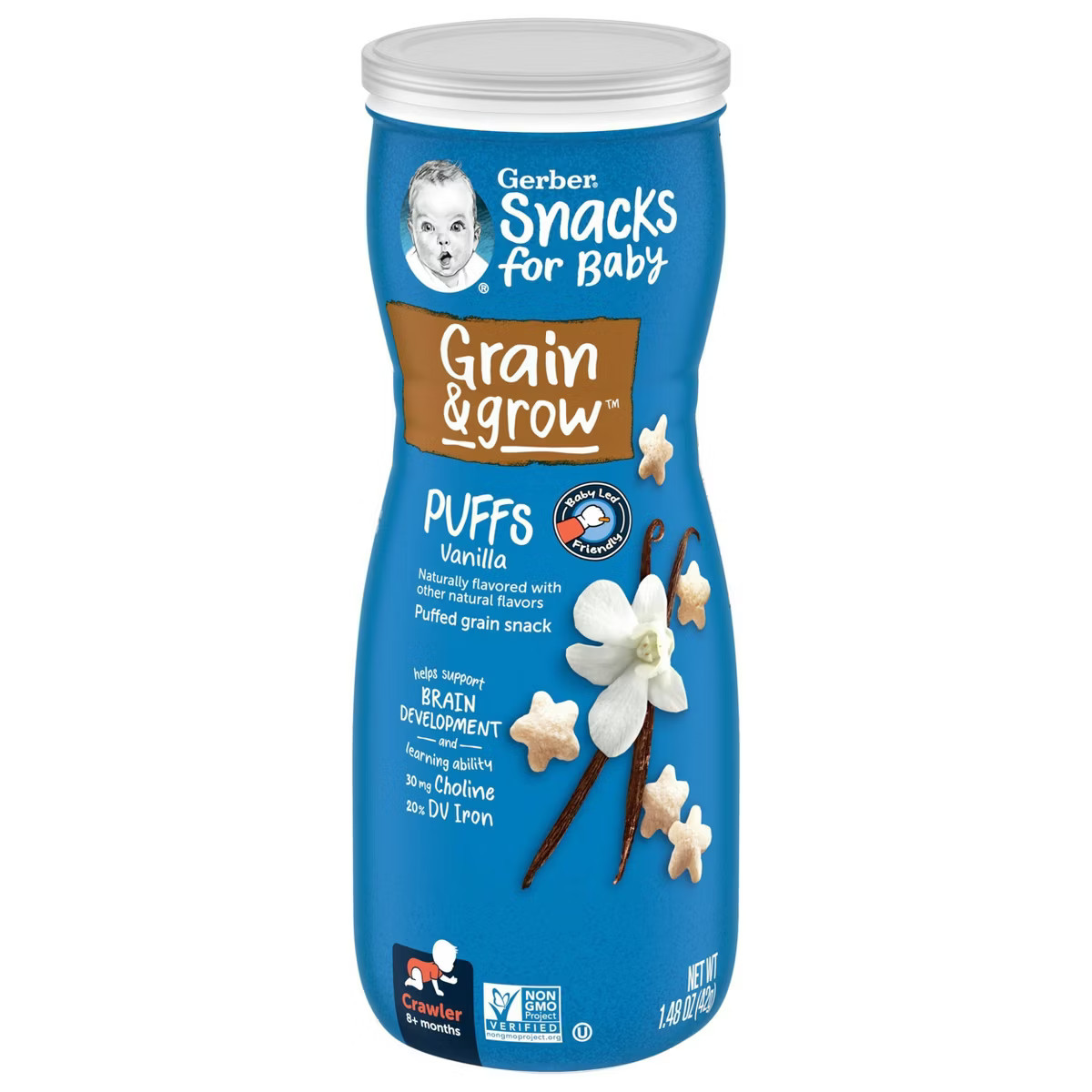 Gerber Puffs Vanilla Cereal Baby Snacks - 1.48oz | Target