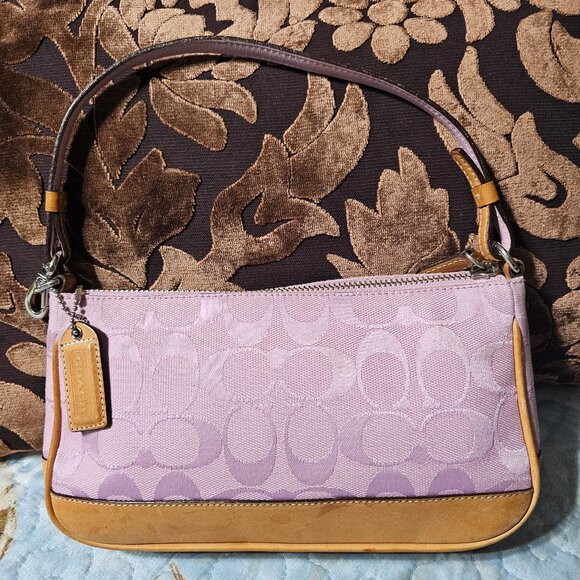 RARE 2004 Vintage Y2K Coach Demi Shoulder Bag in Pink Signature Jacquard Purse | Poshmark
