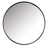 Mirrorize, 34" Dia Framed Plain Round Mirror | Black Circle Hanging Modern Industrial Large Metal Fr | Amazon (US)
