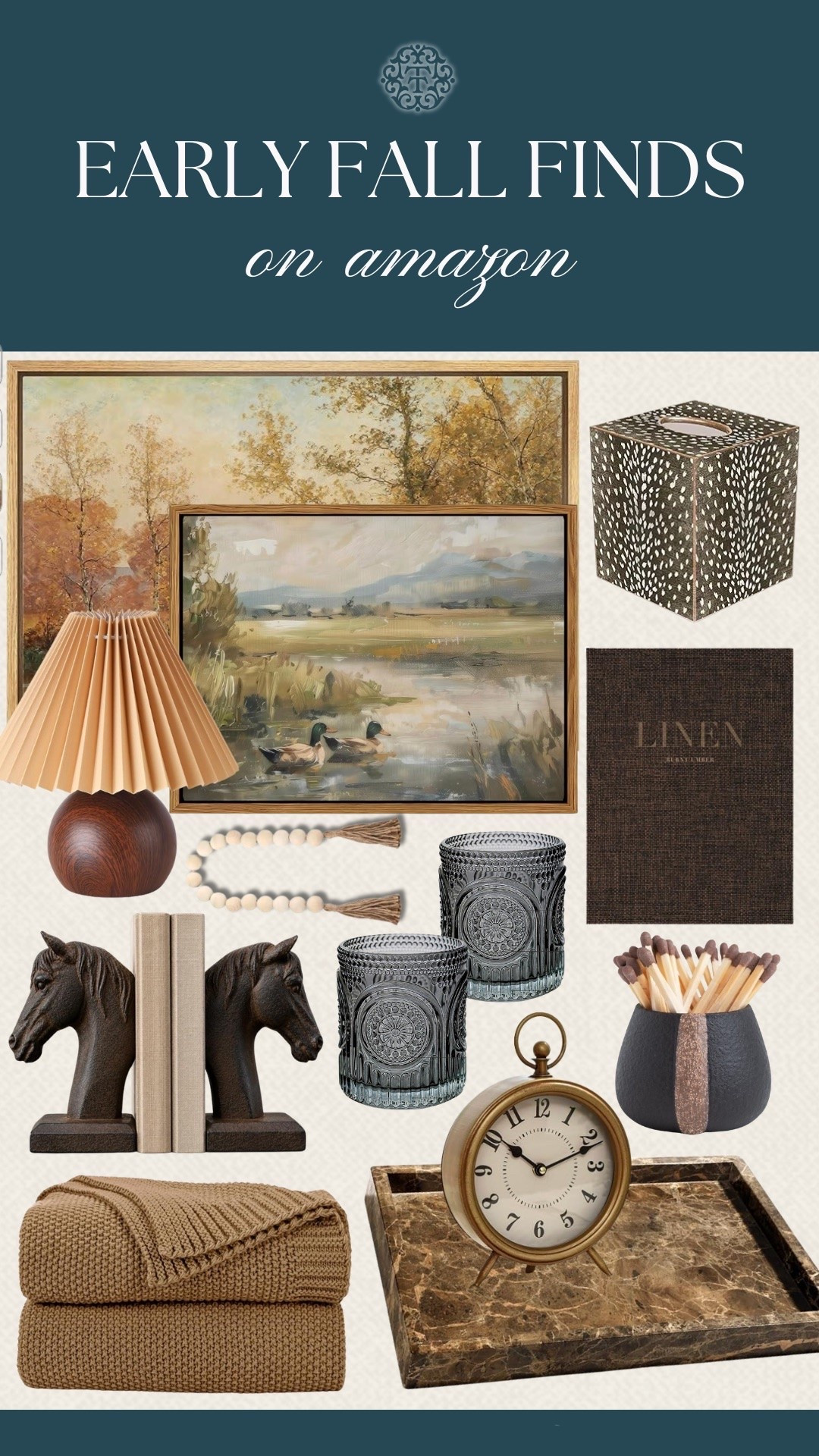 Refresh your home for early fall with decor that feels warm, inviting, and easy to style. These Amazon finds pair rich wood tones, cozy textures, and classic accents that work throughout the season. A few simple updates can make any space feel ready for fall.

#LTKSeasonal #LTKOver40 #LTKHome